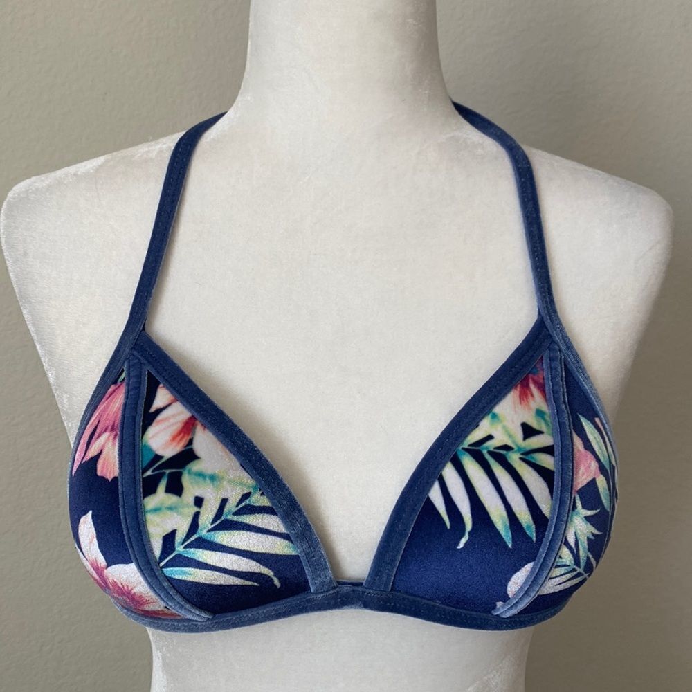 Vs PINK Velvet Velour Push-Up Bikini Top Festival Top Size Small